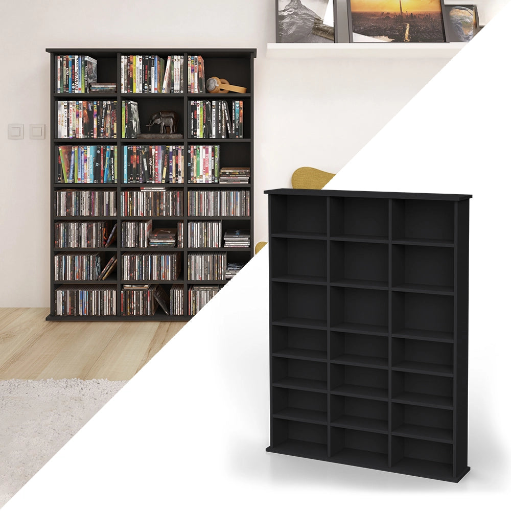 Vicco Scaffale porta cd Nero 105.4 x 136 cm