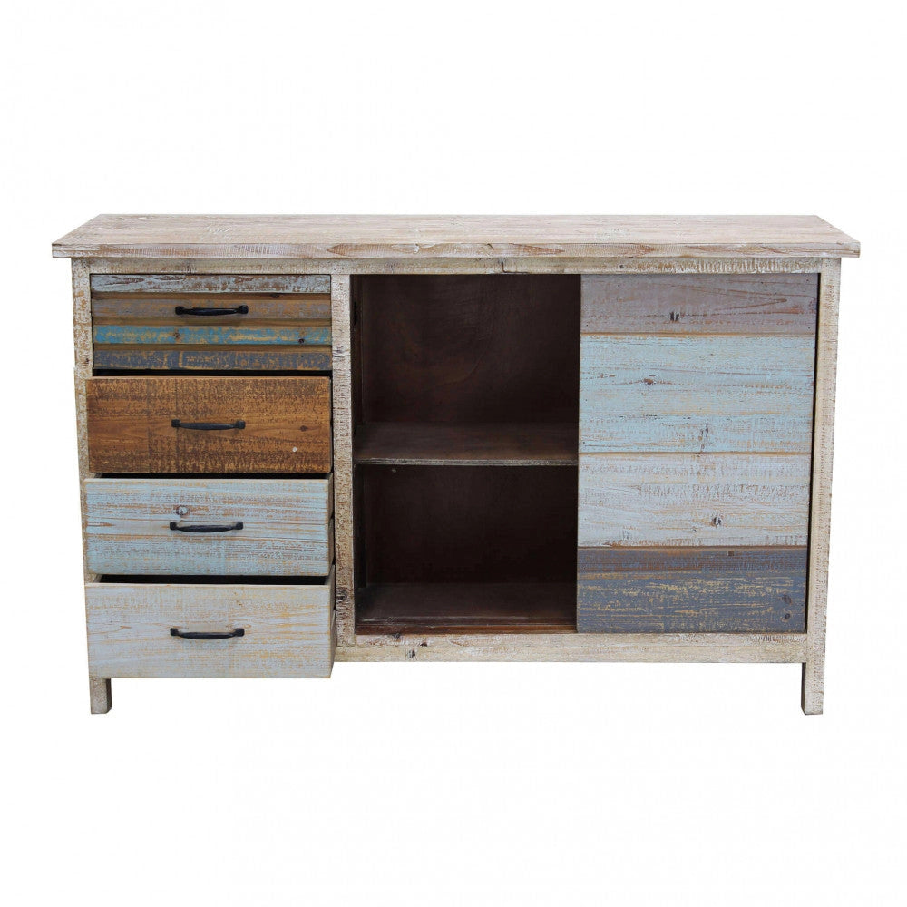 Mobile Harry 140x40x82 h cm in Legno Multicolor