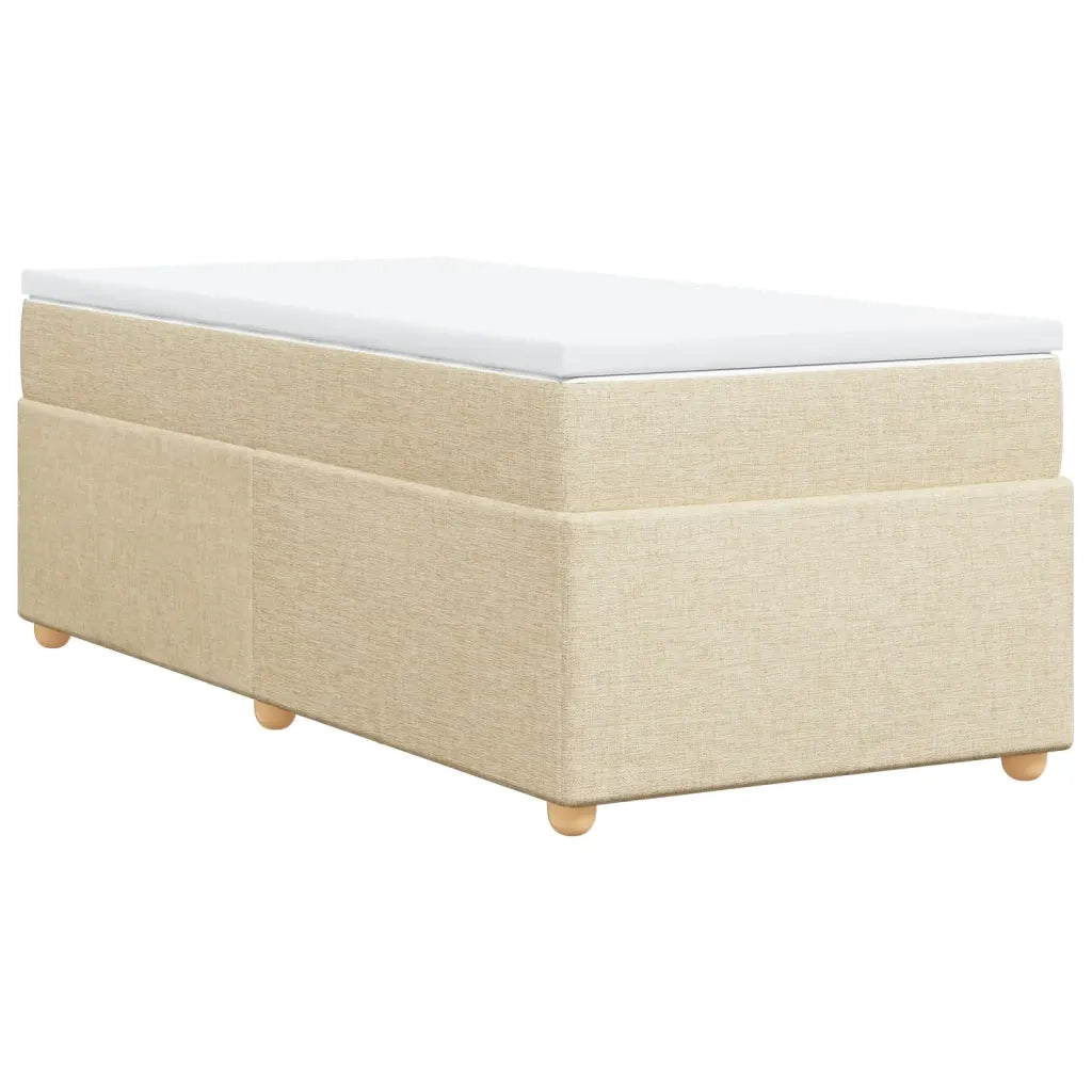Giroletto a Molle con Materasso Crema 90x190 cm in Tessuto 3285343
