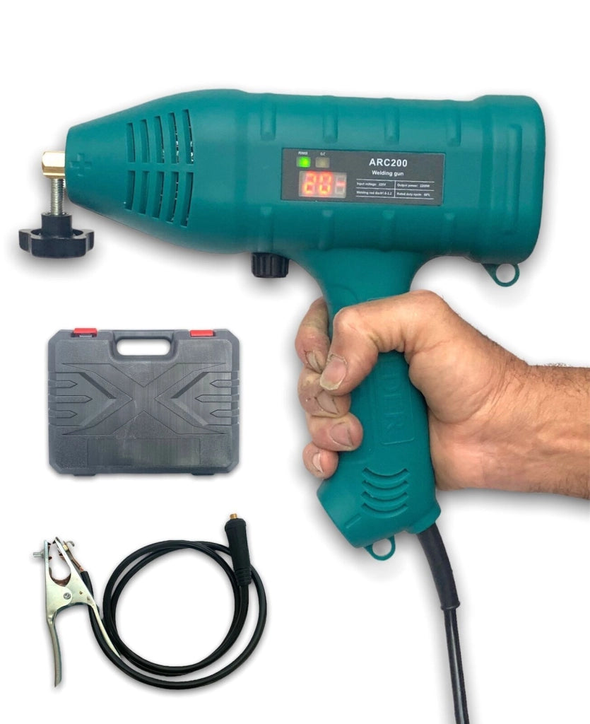 Pistola Saldatrice Portatile ad Arco con Display Digitale per Elettrodo da 200A