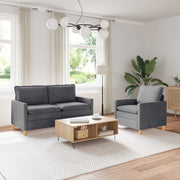 Set di divani 2 pcs Grigio Scuro Poliestere 3417091