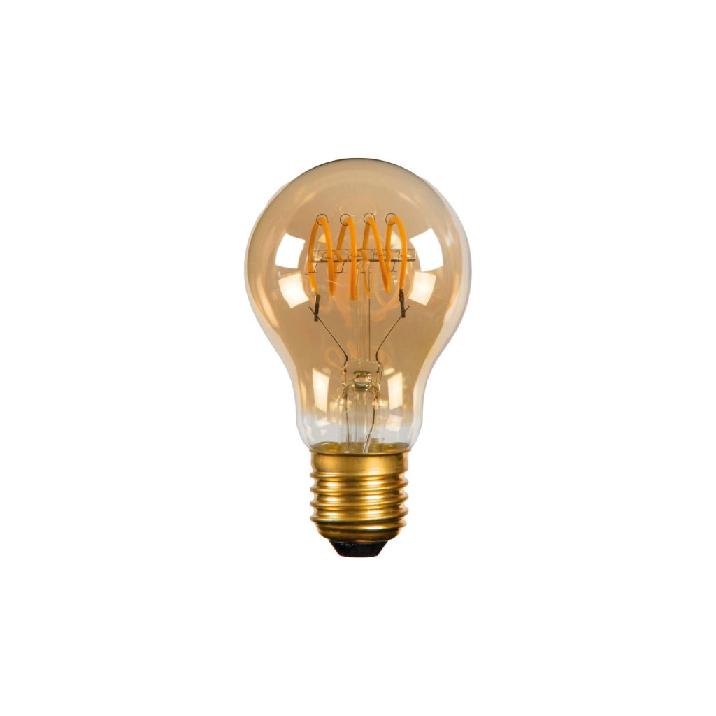 Lampadina LED filament E27 ambra sfera 4,9W Lucide