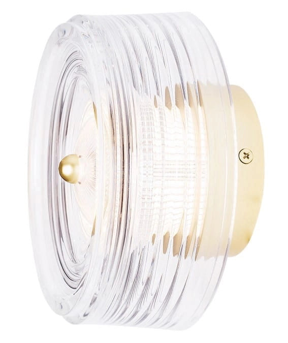 Applique da parete LIPARI oro tonda trasparente LED 6W