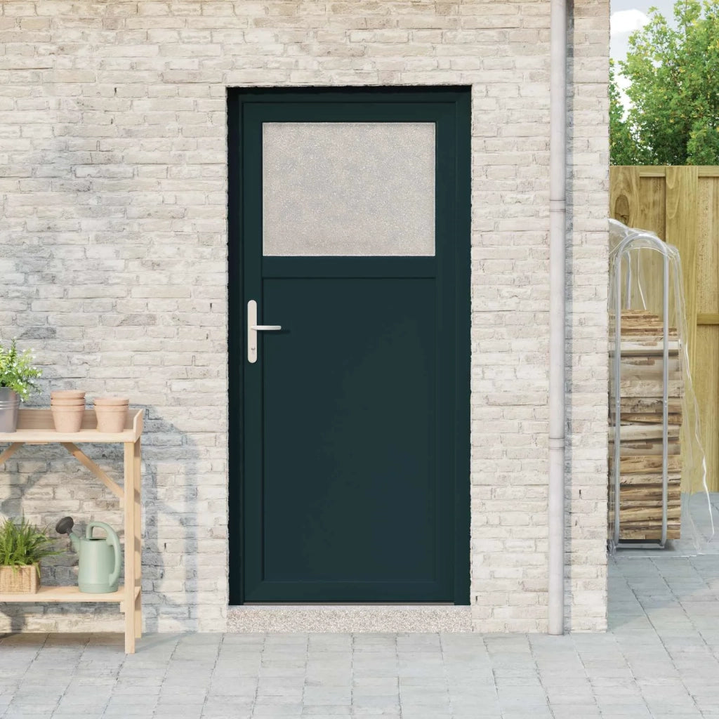 Porta d'ingresso laterale Antracite 88 x 198 cm PVC 3445752