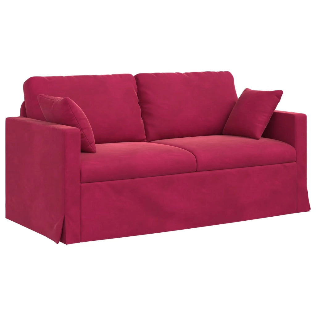 Divano Rosso Vino 158 x 78 x 80 cm Velluto 42024427