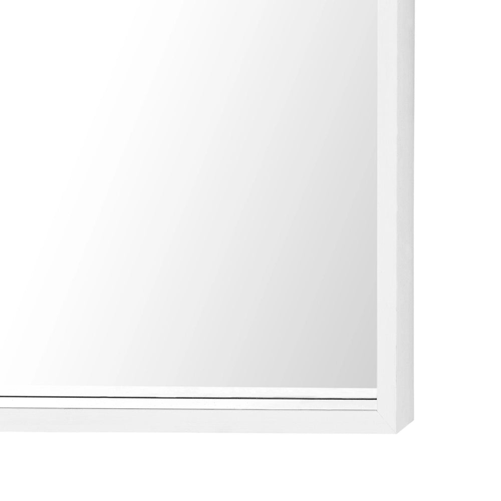 Specchio da parete bianco con cornice sintetica 50 x 50 cm quadrato da appendere alla parete