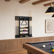 Supporto per stecche da biliardo Legno ingegnerizzato Nero 8006774