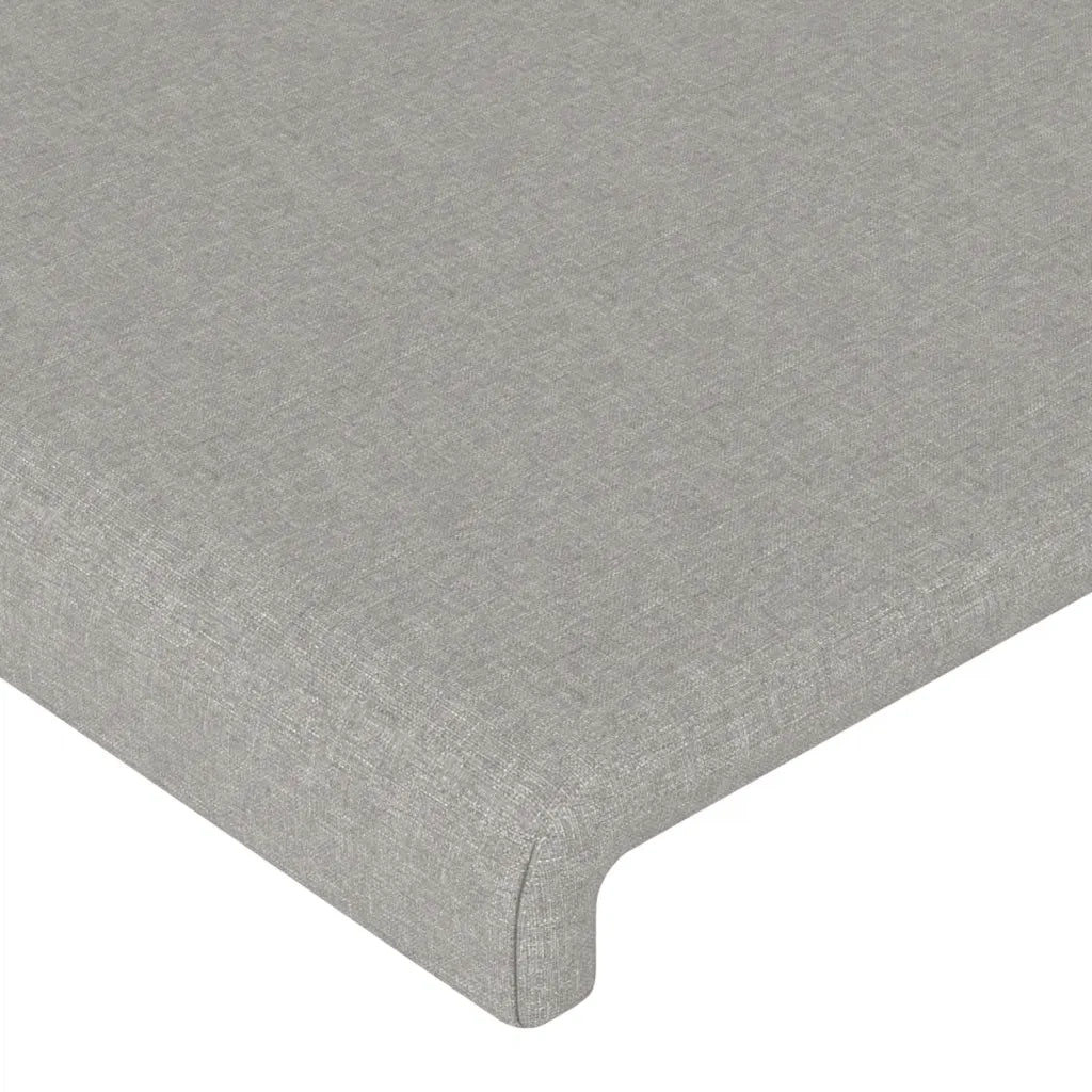 Testiera a LED-Testata con LED Grigio Chiaro 163x16x118/128 cm in Tessuto 314810