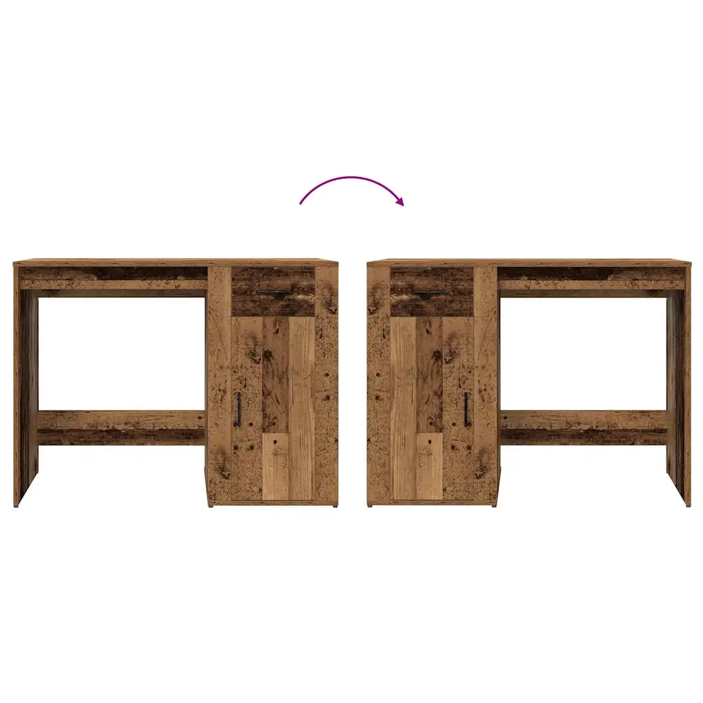 Scrivania | Tavolo da Ufficio Legno Antico 100x49x75 cm in Legno Multistrato