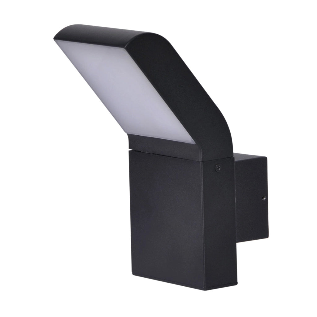 Applique esterno nero moderno LED 9W IP54 VIDAR Kaja