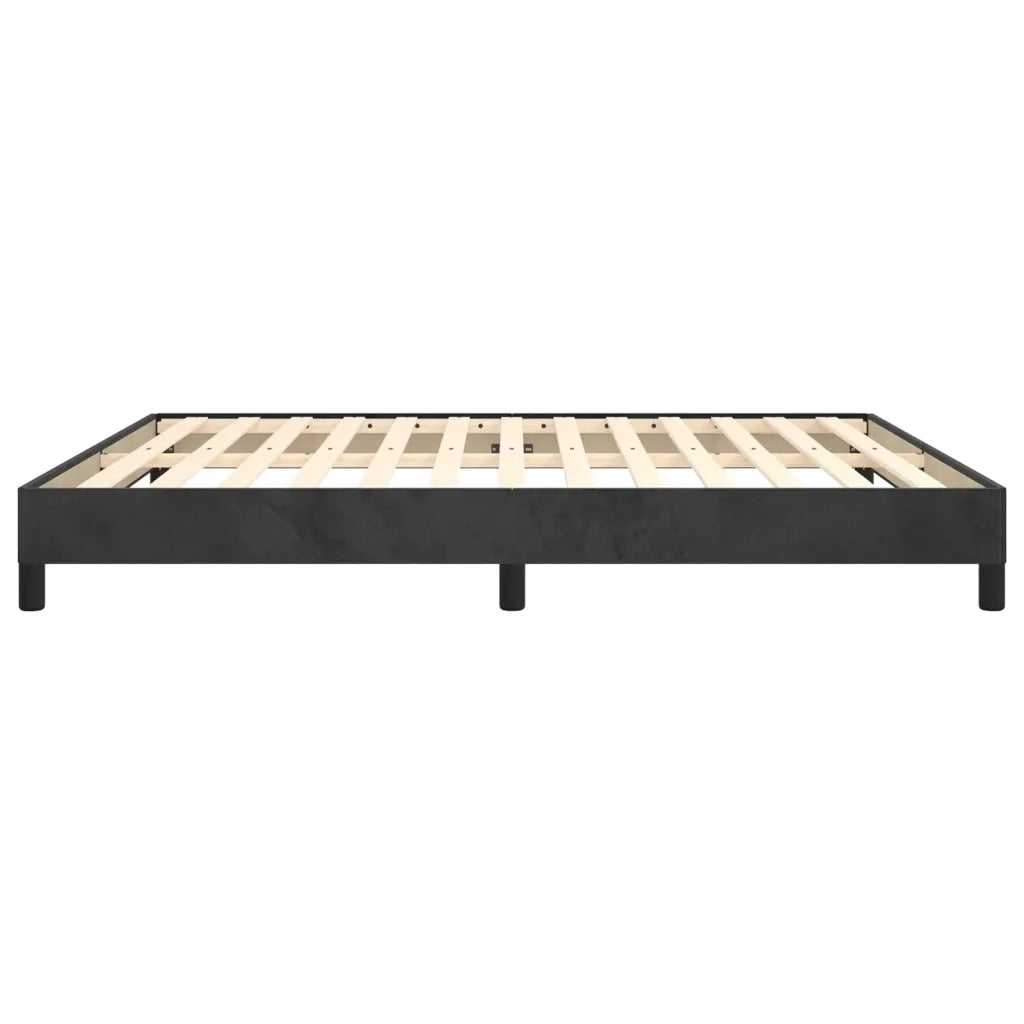 Giroletto senza Materasso Nero 160x200 cm in Velluto 346984