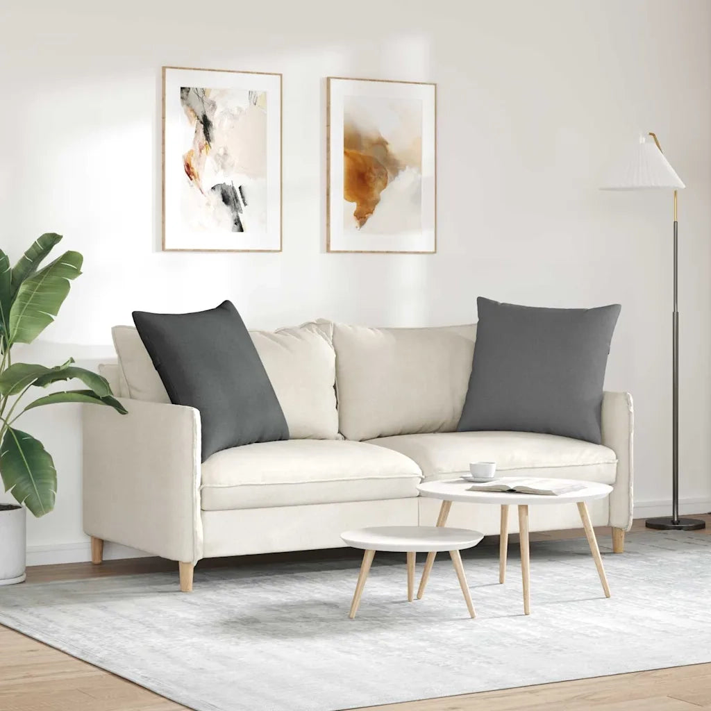Cuscini da Divano 2 pcs Grigio scuro 60 x 60 cm Tessuto 42013998