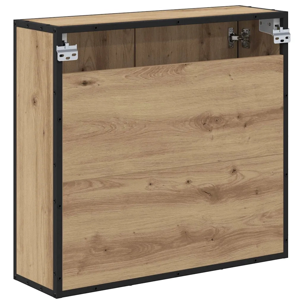 Scaffale da parete con porta Rovere artigianale 65 x 20 x 60 cm 883612