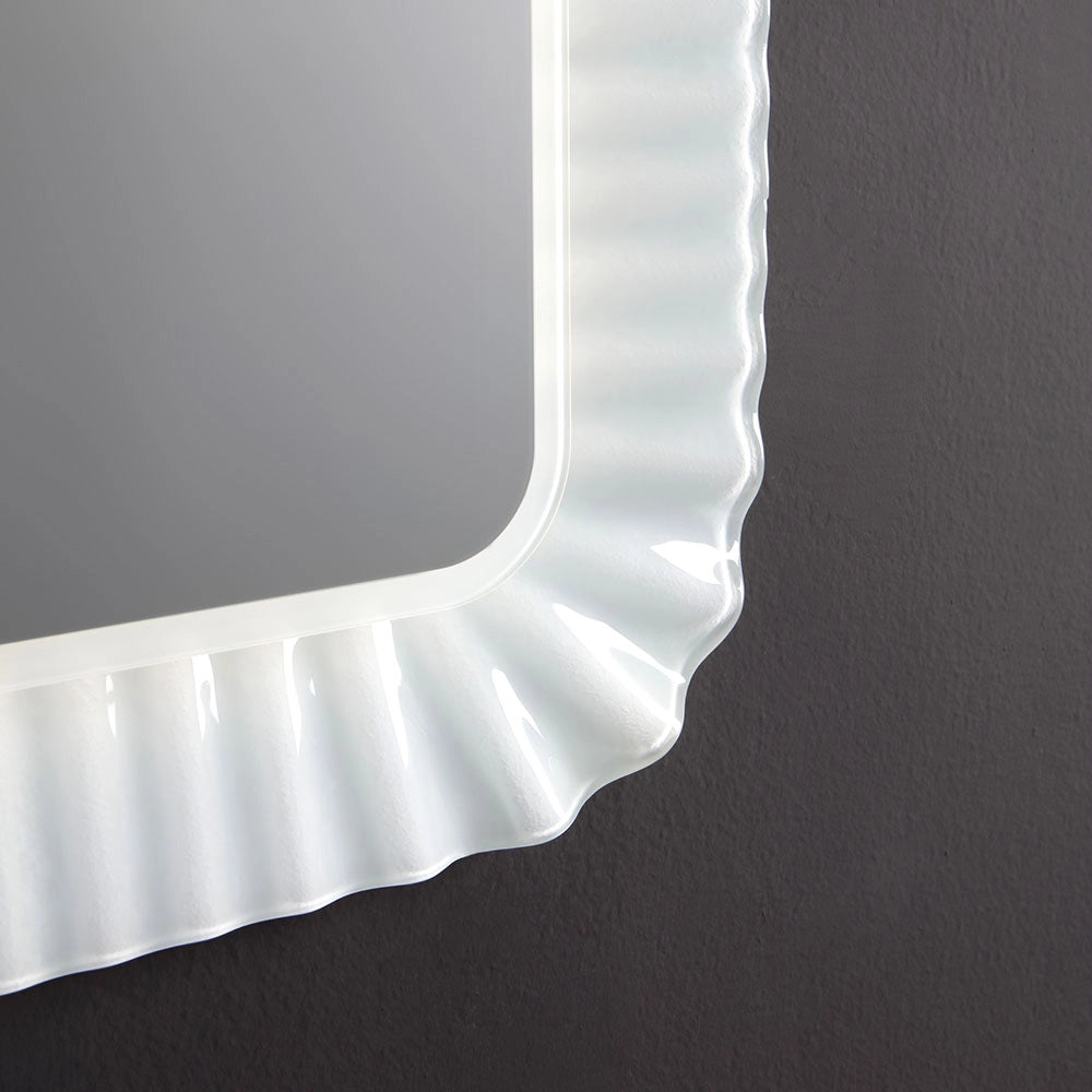 Specchio con cornice in vetro fuso 94x68