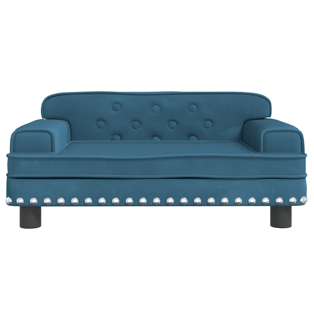 Divano per Bambini-Sofa-Divanetto Blu 70x45x30 cm in Velluto