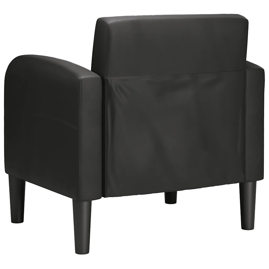 Divano Poltrona | Sedia con Braccioli Nero 54 cm in Similpelle
