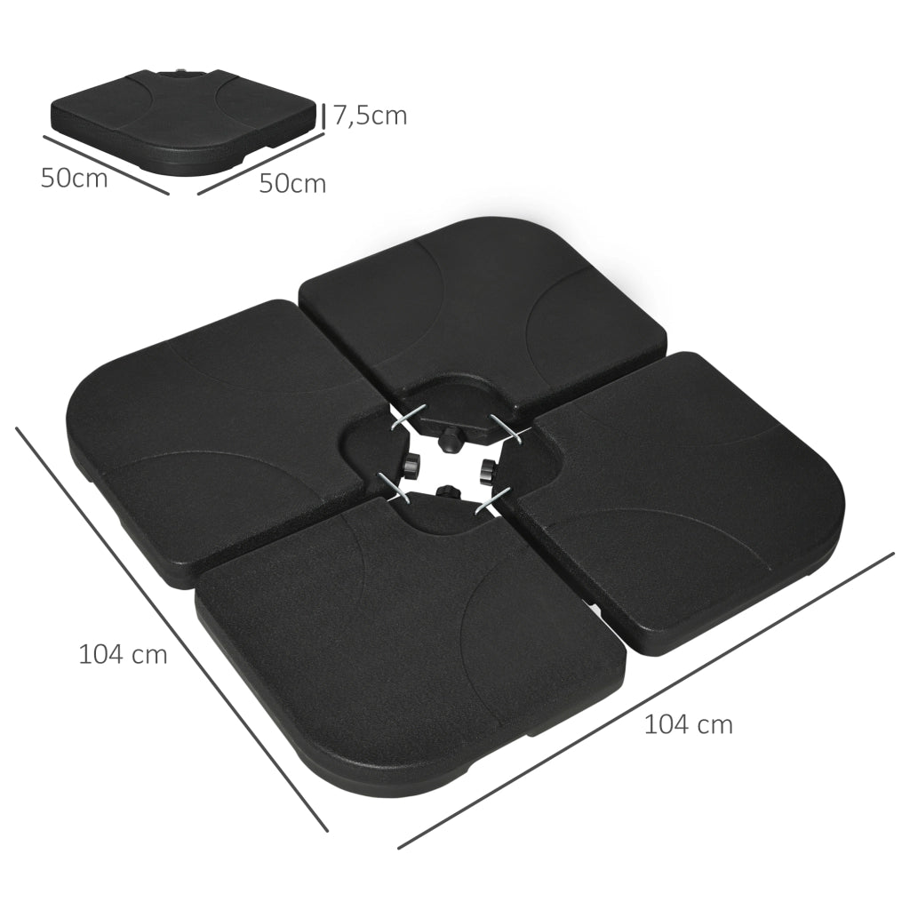 Set di 4 Pesi per Ombrellone ¨C Zephmum ¨C Nero