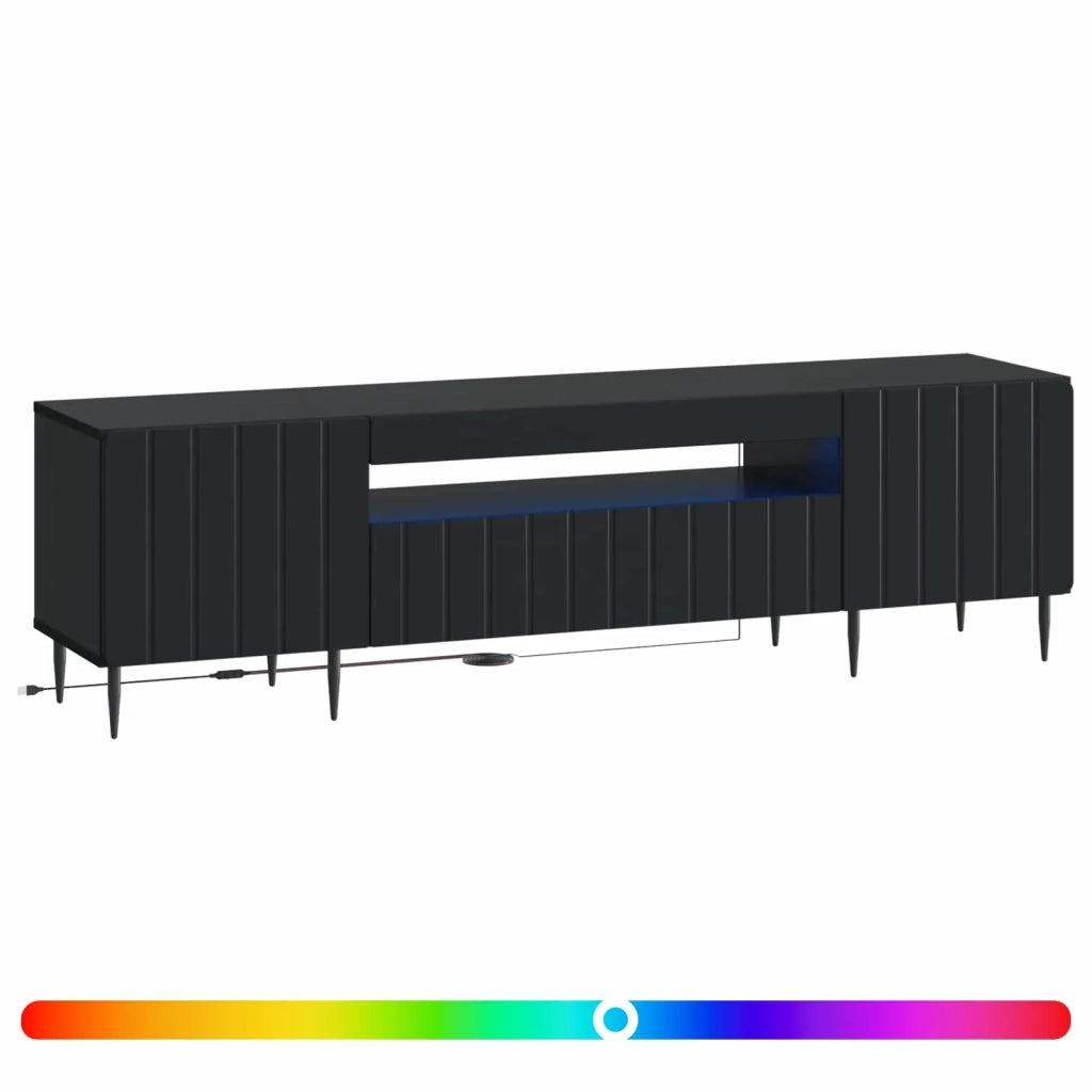 Mobile TV LED Nero Legno ingegnerizzato 896466