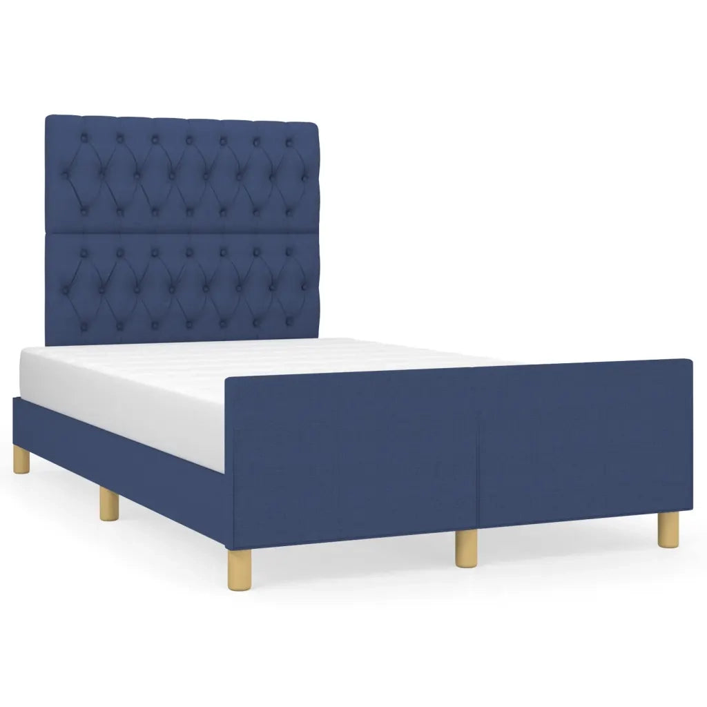 Giroletto senza Materasso-Struttura Letto Blu 120x200 cm in Tessuto 952968