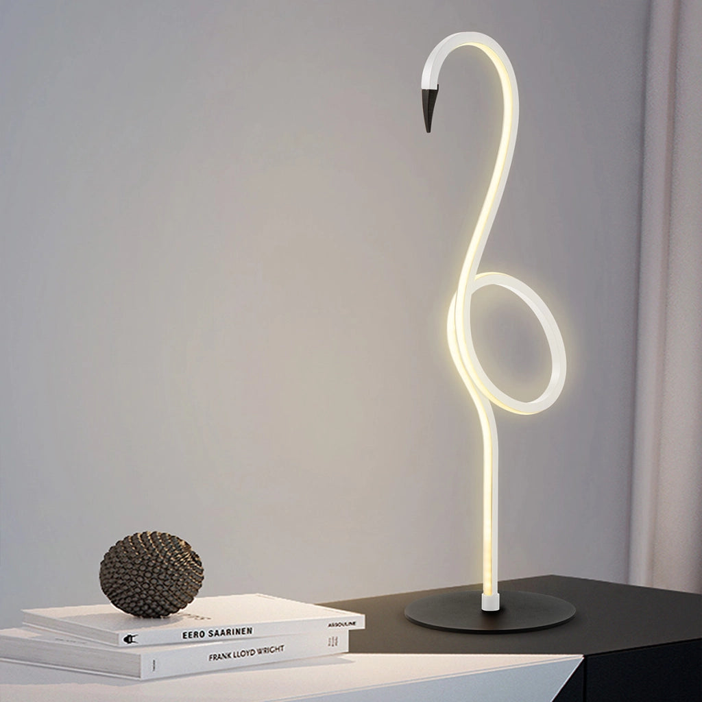 Lampada da tavolo moderna Flamingo bianca LED 6W Elstead