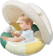 Bambino Bagnante con Sedile di Sicurezza e Copertura UV-Resistente