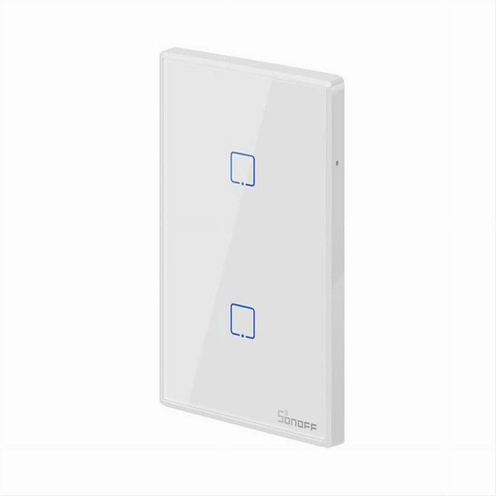 Trade Shop - Interruttore Sonoff Smart 2 Canale Controller Wifi Placca Touch Domotica T2us2c -