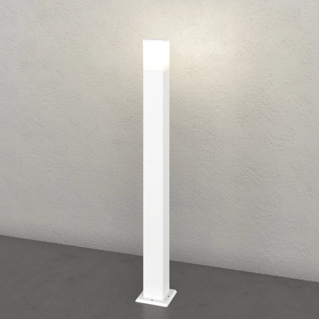 NIZZA PALO 100CM 1 LUCE ATTACCO E27 BIANCO IP44 IK06 IN ALLUMINIO E POLICARBONATO