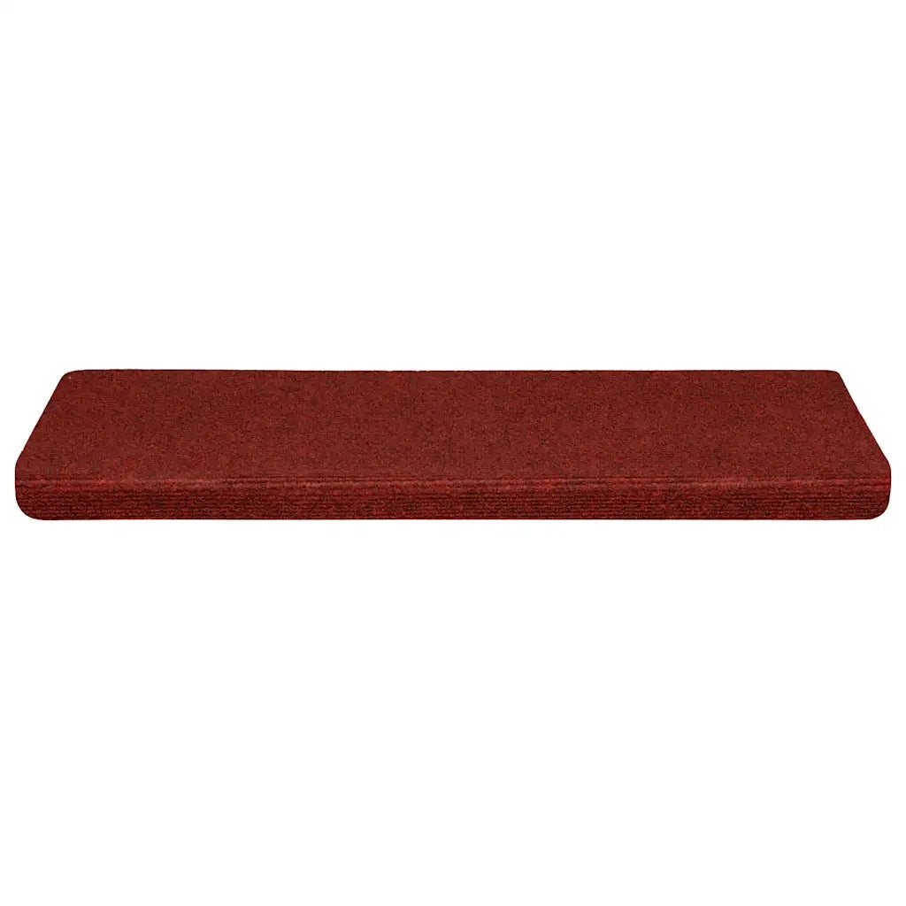 Tappetini per scale autoadesivi 30 pz 65x21x4 cm Bordeaux Rosso Bordo rettangolare 3365695