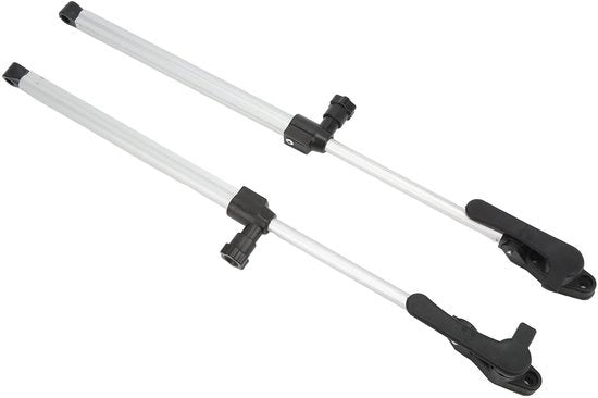 Supporte Telescopico Corrosione Resistente in Alluminio - Funzione di Apertura Automatica - Adatto per Camper/Jole - 3 Pezzi - Massima Lunghezza 435 mm - Supporto Porta Finestra