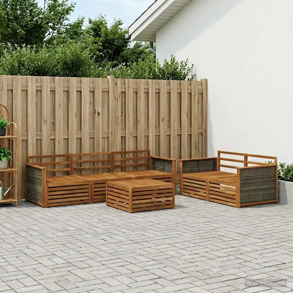 Set di divani da esterno 6 pcs Naturale 3383017