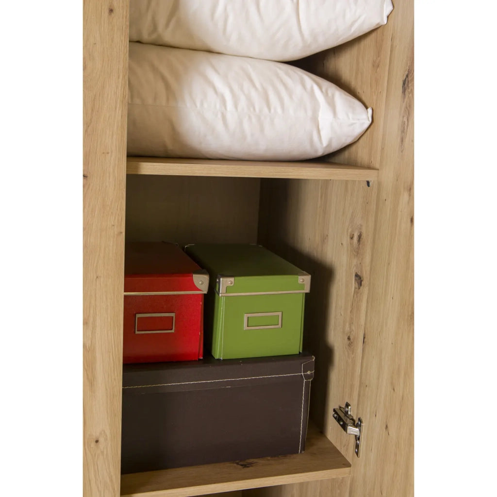 Armadio 4 ante e 2 cassetti cm 162x58 rovere artisan