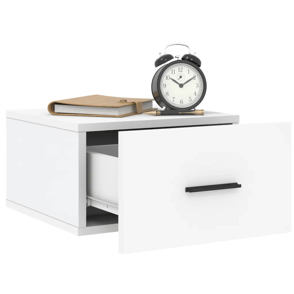 Comodino a Muro Bianco 35x35x20 cm 829852