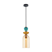 Sospensione Italux Busco Ø12 vetro multicolor E27 1 luce