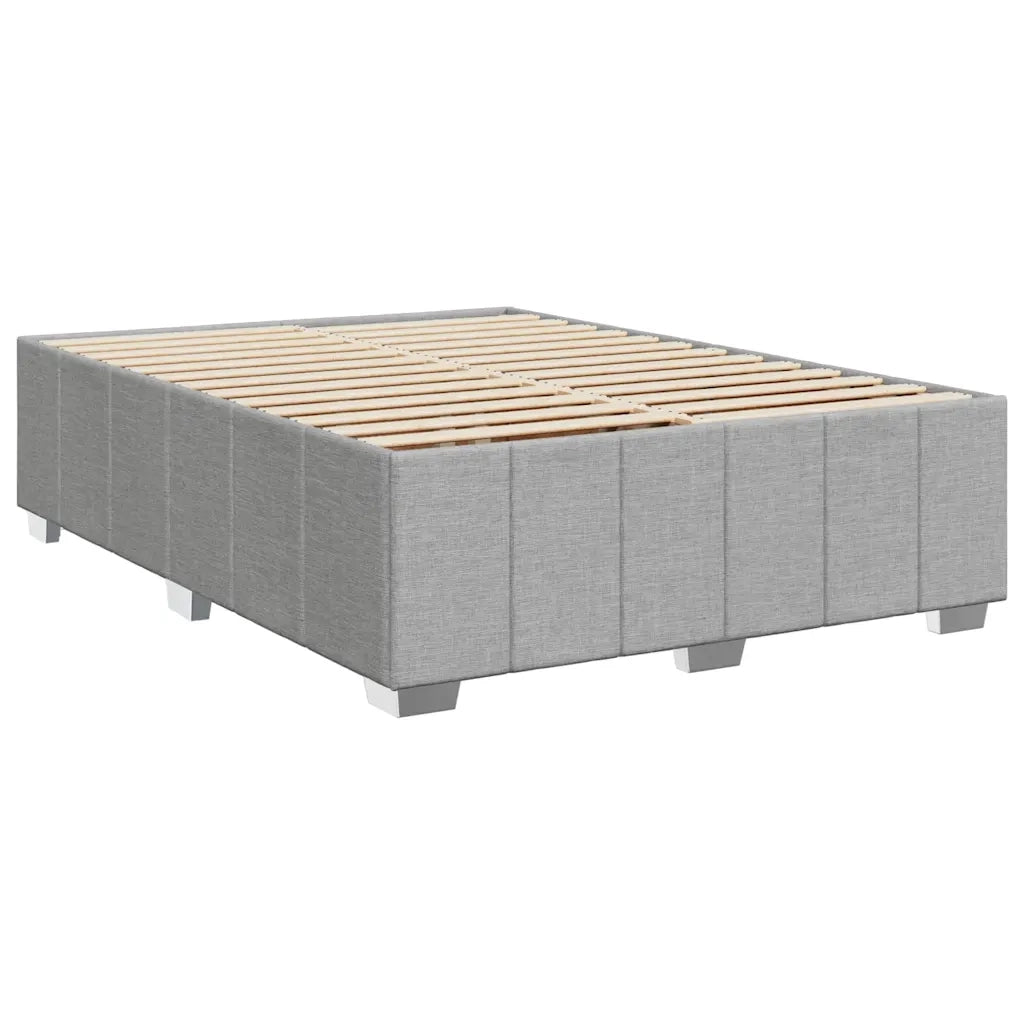 Giroletto a Molle con Materasso Grigio Chiaro 140x200cm Tessuto 3289391