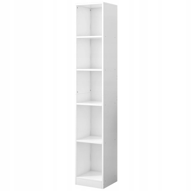 Alta libreria bianca per libri e raccoglitori, ufficio, salotto, loft, 182 cm