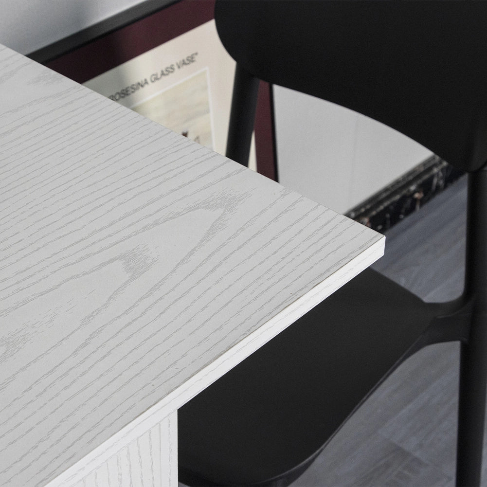 Tavolo Allungabile Cucina Sala Pranzo da 90 a 120cm Bianco Frassinato Estensibile