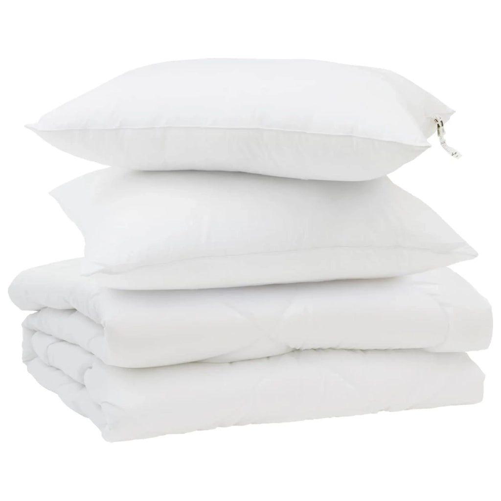 Duvet Estivo con cuscino 3 pcs Bianco Microfibra 3377313