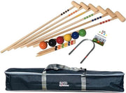 Set di Croquet in Legno Massivo per Giardino da 6 x 100 pezzi