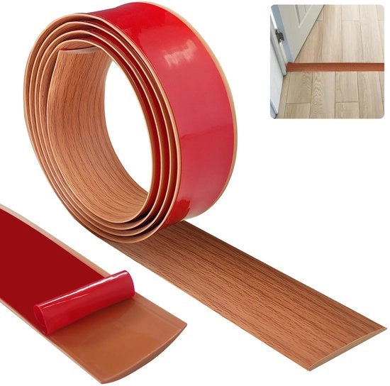 Profilo di transizione 4cm*3.0m, striscia di transizione in vinile autoadesivo impermeabile, striscia di transizione per pavimento da vinile a pavimento, striscia di transizione flessibile per angoli, profilato per pavimenti (giallo legno di quercia)