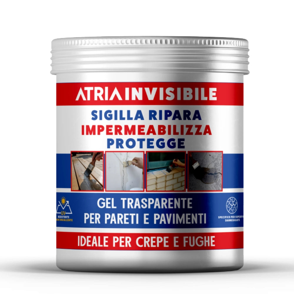Atria gel impermeabilizzante invisibile per protezione pareti terrazze e balconi *** formato 2.5 lt, confezione 1