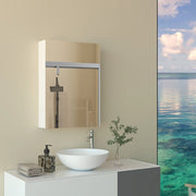 Armadietto a muro da Bagno con Specchio 50x70 cm, Bianco