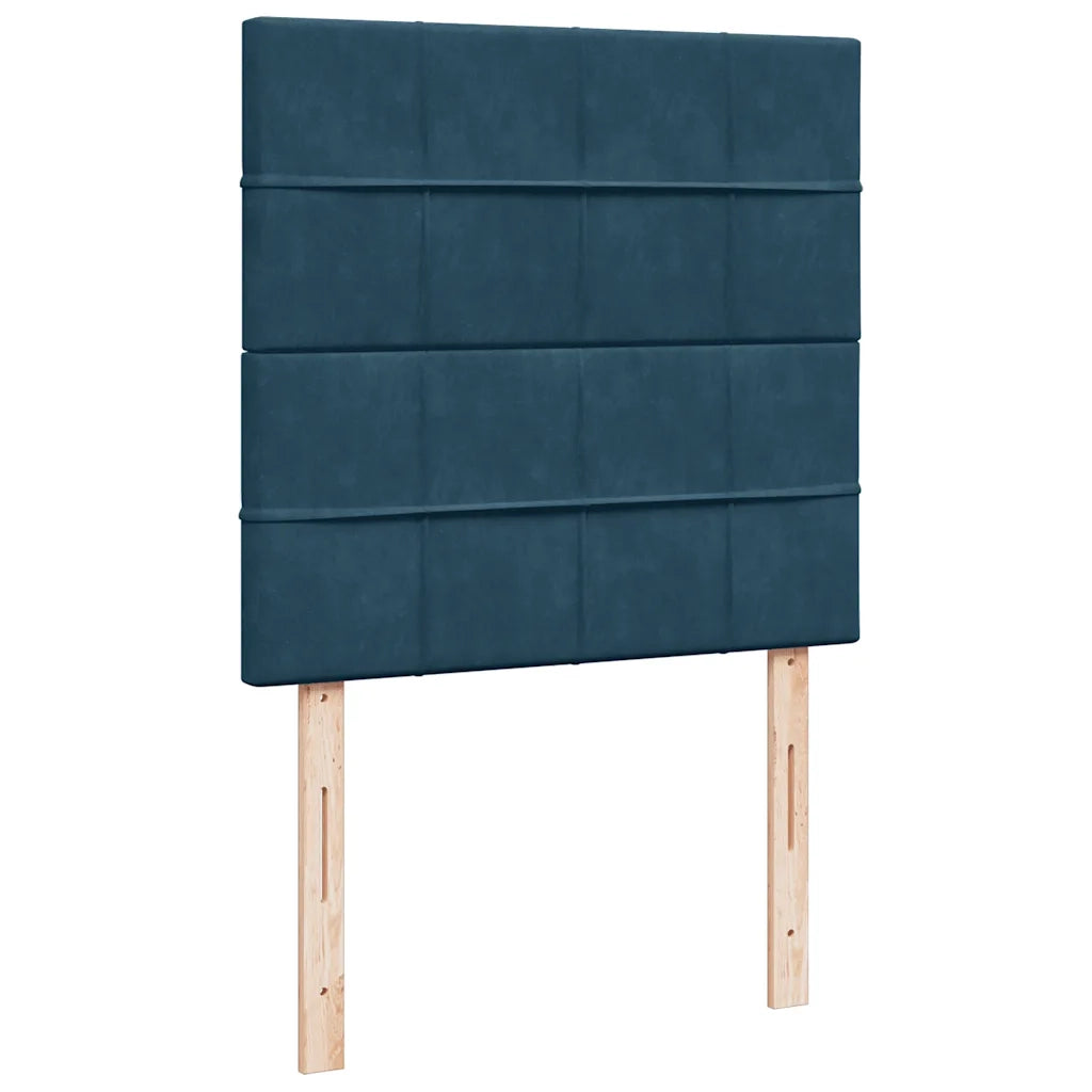 Giroletto a Molle con Materasso Blu 90x190 cm in Velluto 3290790