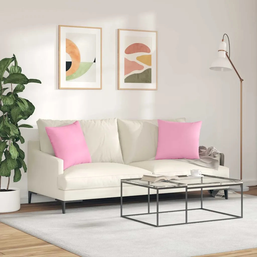 Cuscini da Divano 2 pcs Rosa 45 x 45 cm Tessuto 42013926