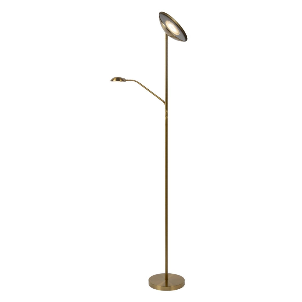Lampada da terra glamour ZENITH LED 2 luci ottone Lucide