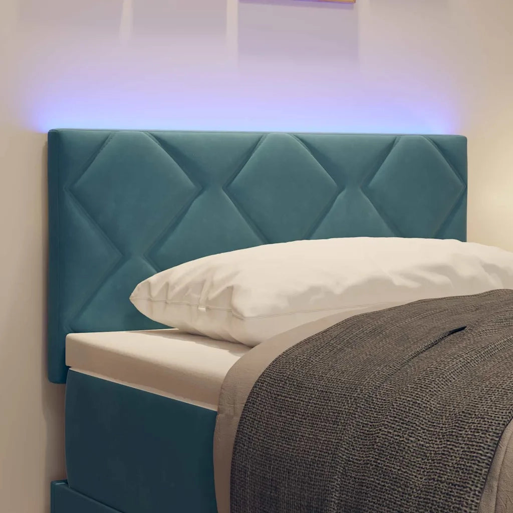 Testiera | Testata LED Blu Scuro 80 cm Velluto