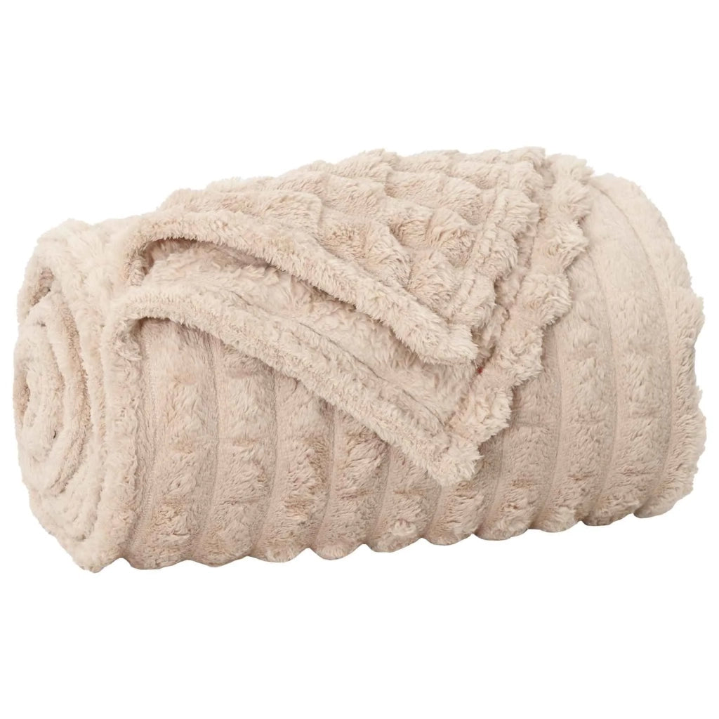 Coperte da Pile 6 pcs Beige 200 x 150 cm Panno 42016942