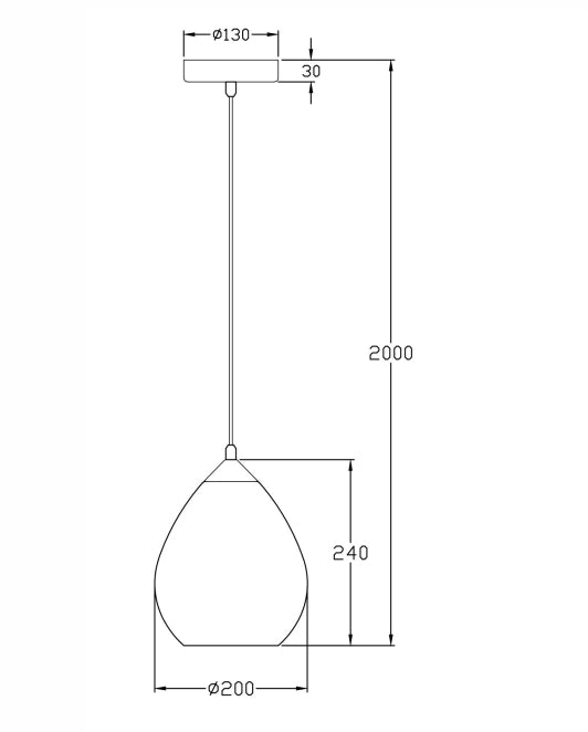 Gisella Lampada a Sospensione in Metallo e Vetro Soffiato Colore Ambra, Attacco E27 60W, Design Elegante per Interni IP20, Diametro 20cm