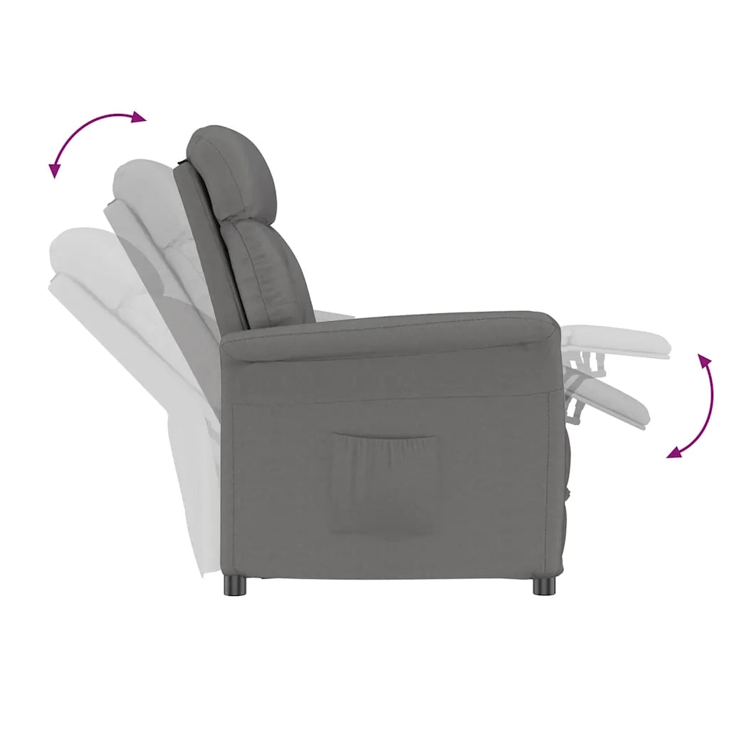 Poltrona | Sedia Relax Grigio scuro Microfibra