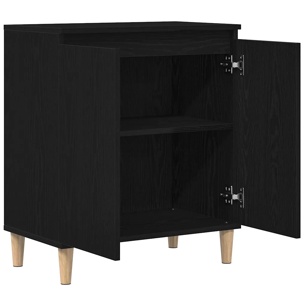 Credenza Rovere Nero 60 x 35 x 70 cm Legno multistrato 862593