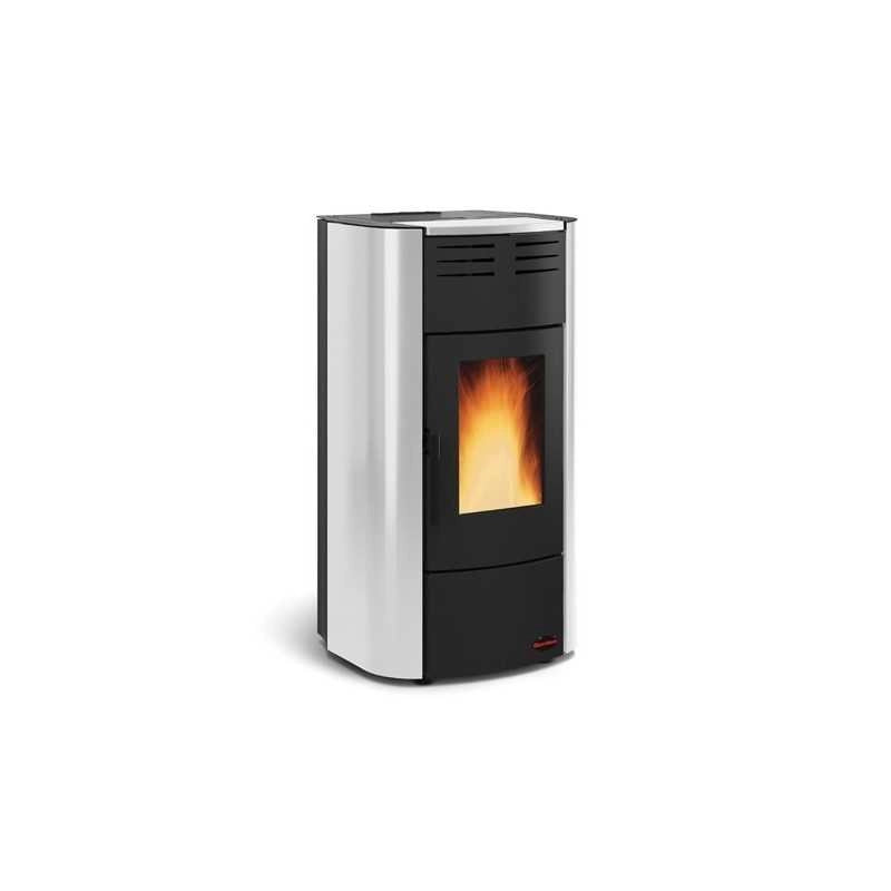 TermoStufa a Pellet Nordica Extraflame Raffaella Idro 19 Kw Argento Mod. 1280306